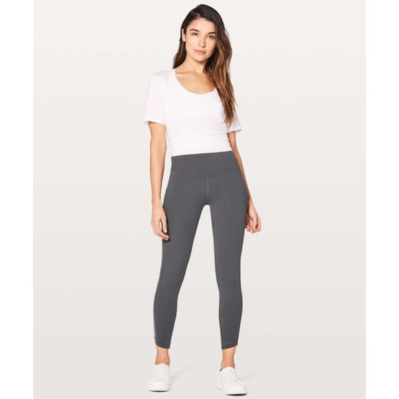 LULULEMON 12 Wunder Under Hi-Rise 7/8 Tight (Awaken) 25" Dark Shadow - Picture 3 of 12